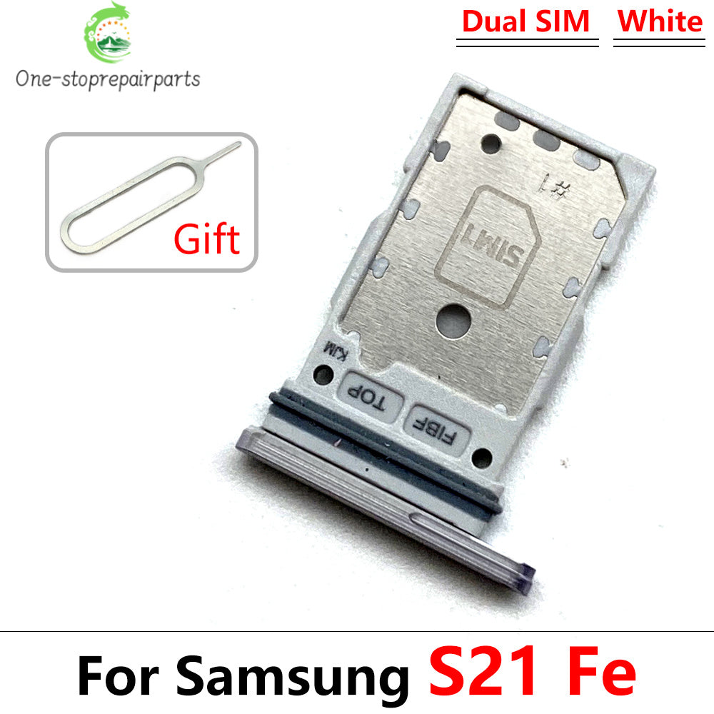 New For Samsung S21 S20 Plus Ultra Fe Dual SIM Card Slot SD Card Tray Holder Adapter Replacement Spare Parts Samsung phone repair parts