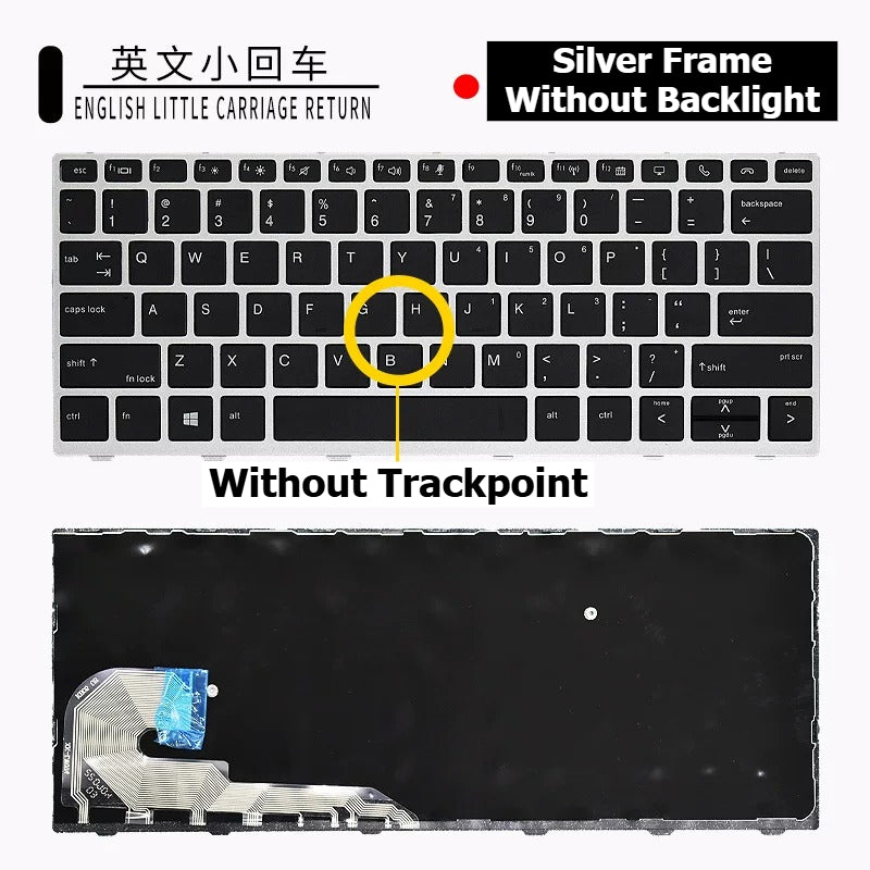 Keyboard for HP Elitebook 730 735 830 835 845 840 X360 730/830 745 846 G3 G4 G5 G6 silver black frame backlight trackpoint