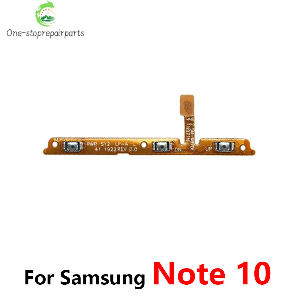 10Pcs, Volume Button Power Switch On Off Button Flex Cable For Samsung Note 10 Plus Lite Note 20 Ultra S20 S21 S23 Fe Samsung phone repair parts