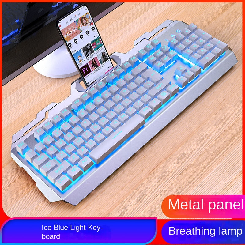 Accessories Game keyboard, mouse, earphones three-piece set, mechanical feel keyboard and mouse set