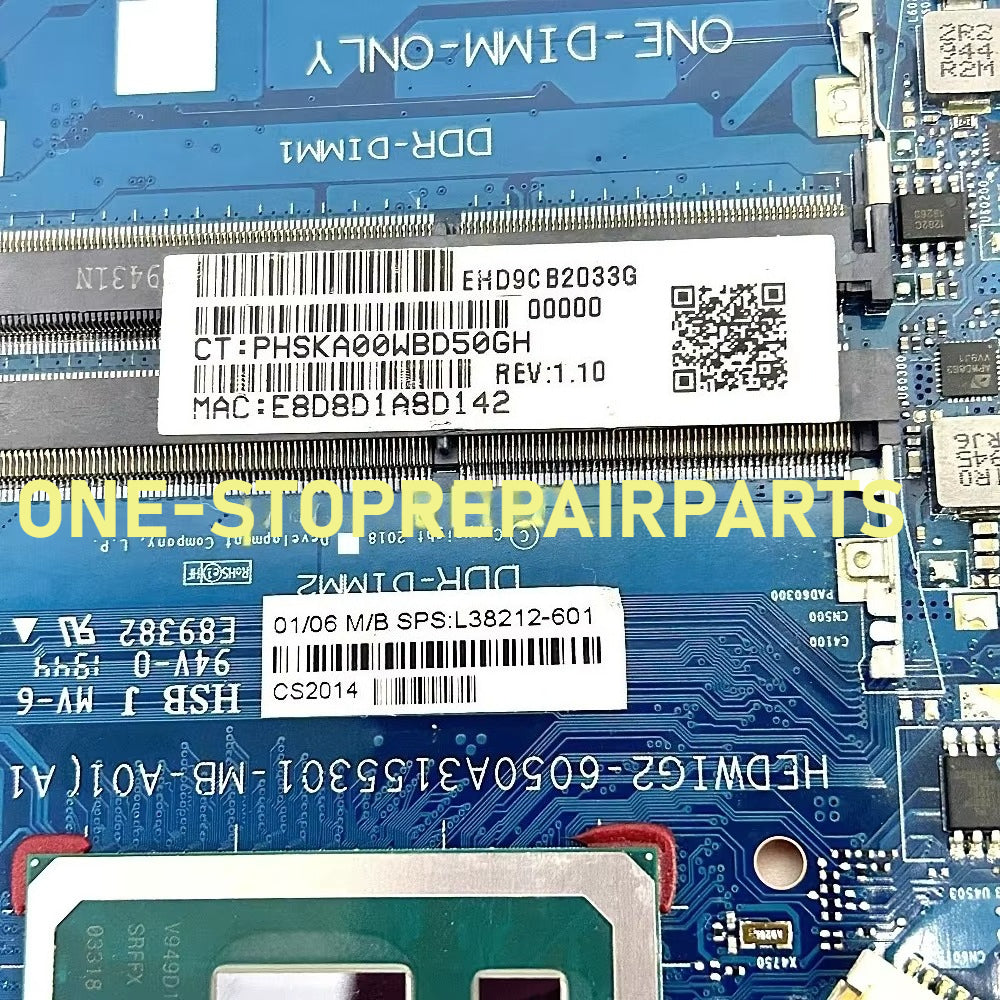 For HP 14-CK 14-CF 240 G7 Motherboard L38210-601 L38212-601 L56990-001 6050A3155301 6050A3155201 6050A3023801 i3 i5 i7 CPU HP laptop repair parts