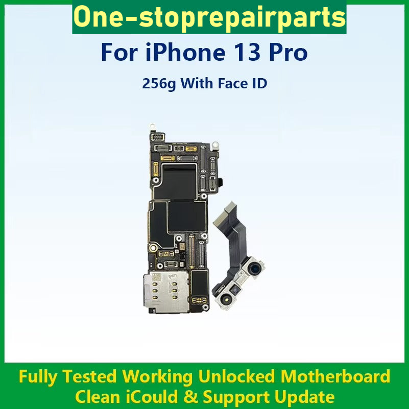 Fully Tested Working Well Motherboard For iPhone 13 Pro Max With/Without Face ID Cleaned iCloud And Support Update Logic Board iPhone phone repair parts