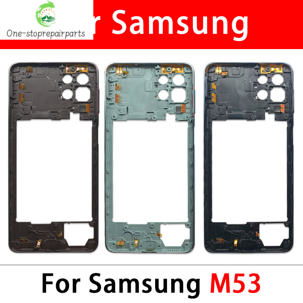 New Middle Frame For Samsung M23 M52 M53 M51 M54 M62 M35 5G M526B M536B M625F Door Housing Bezel Repair Parts Samsung phone repair parts