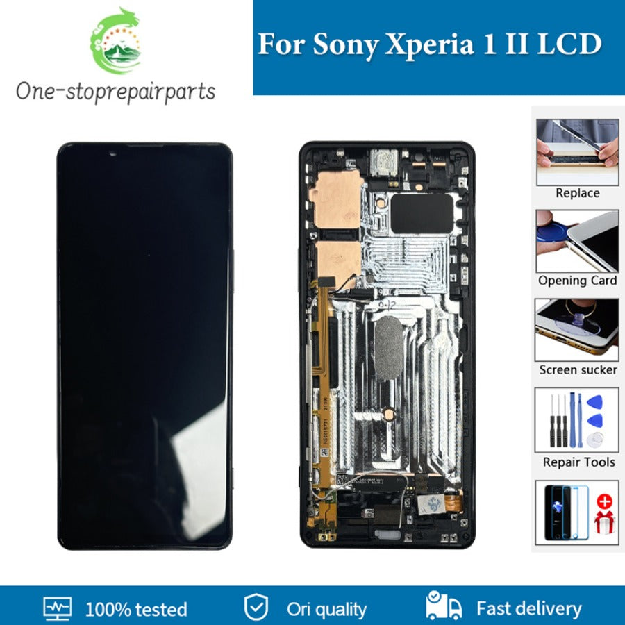 6.5" OLED For Sony Xperia 1 II LCD Display With Burn-shadow Digitizer Assembly Touch Screen For Sony x1 II Replacement Parts Sony phone repair parts