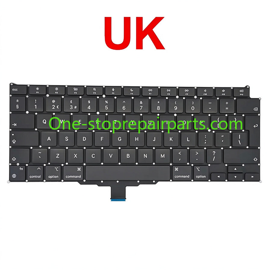 New Laptop A2337 Keyboard For Macbook Air 13" M1 A2337 Keyboard Replacement US UK FR SP IT DE RU AE Layout 2020 Year Macbook repair parts