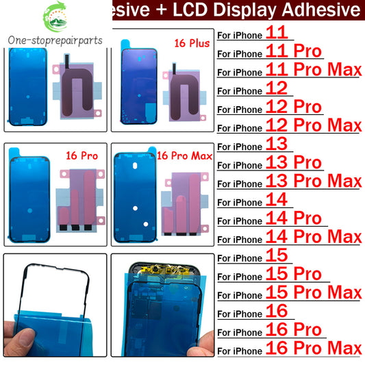OEM Waterproof Sticker For iPhone 11 12 13 14 15 16 Pro Max Plus X Xs Seal Adhesive LCD Screen Frame Tape Glue Battery Sticker iPhone phone repair parts