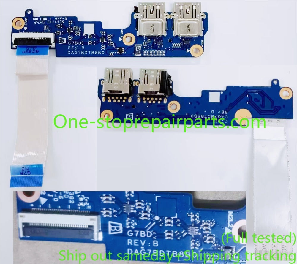 I/O USB Port Board for HP Pavilion15-CW 15-CS DAG7BDTB8B0 DAG7BJTB8A0 DA0G7BTB6D0 L23896-001 TPN-Q208 TPN-Q210 daughterboard