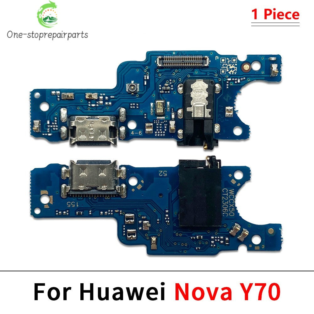 10Pcs. Dock Connector USB Charger Charging Port Flex Cable For Huawei Nova 10 Se Y60 Y61 Y70 Y71 Y90 / Nova 10 Se Honor X7 X7A Huawei phone repair parts