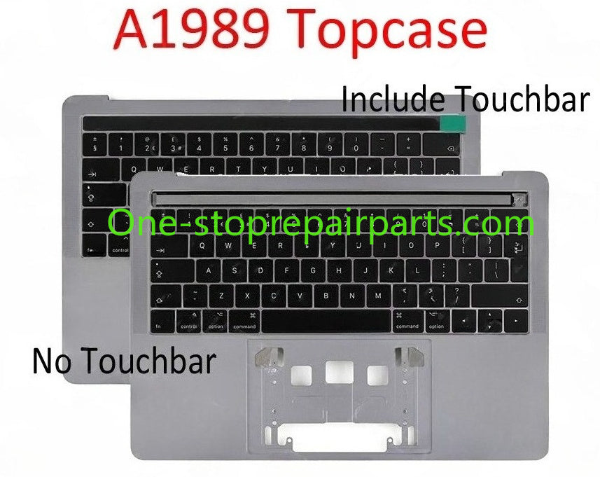 Silver Grey for Macbook Pro 13" Retina TouchBar A1989 Topcase with Keyboard US UK English FR French DE German Russian Spanish Macbook repair parts