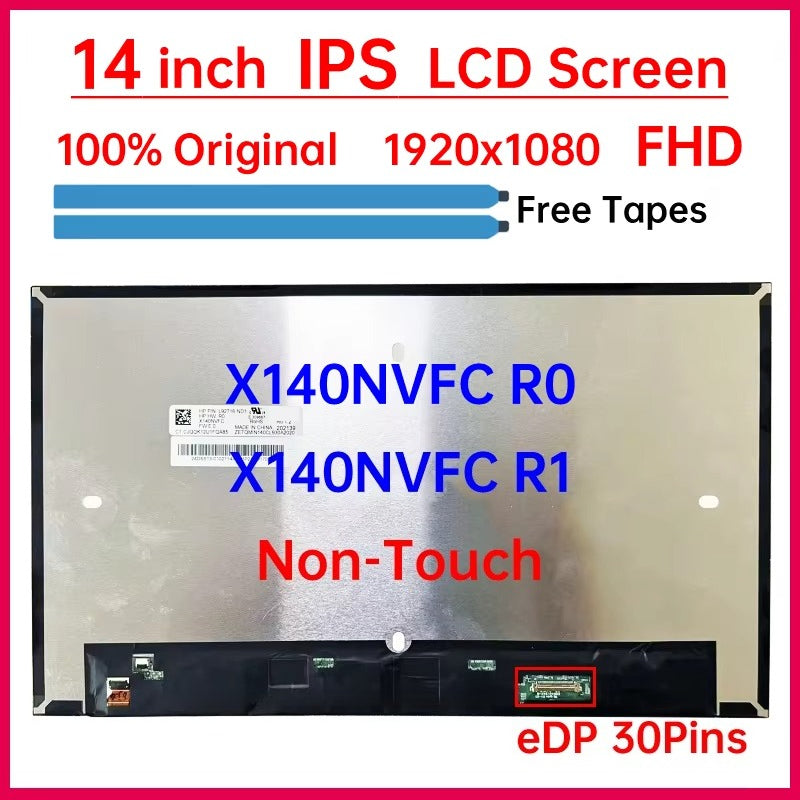 14" Laptop LCD Screen X140NVFC R0 R1 Display Matrix Panel Replacement 1920x1080 eDP 30 Pins Non-Touch P/N:L92716-ND1 M74468-ND1 Laptop screen replacement