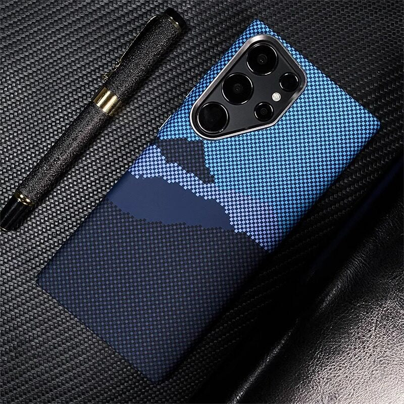 For Samsung S25Ultra Mobile Phone Case S24Ultra Kevlar 600D Skin Sense Hard Case S25 Premium S23 Anti-drop Galaxys24 + Built-in Magsafe Magnetic Case Hard Case Phone accessories