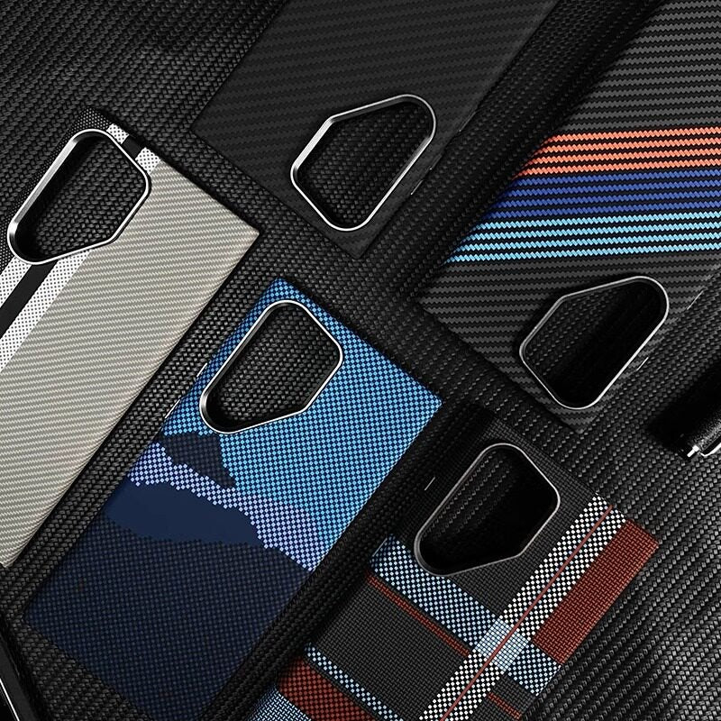 For Samsung S25Ultra Mobile Phone Case S24Ultra Kevlar 600D Skin Sense Hard Case S25 Premium S23 Anti-drop Galaxys24 + Built-in Magsafe Magnetic Case Hard Case Phone accessories