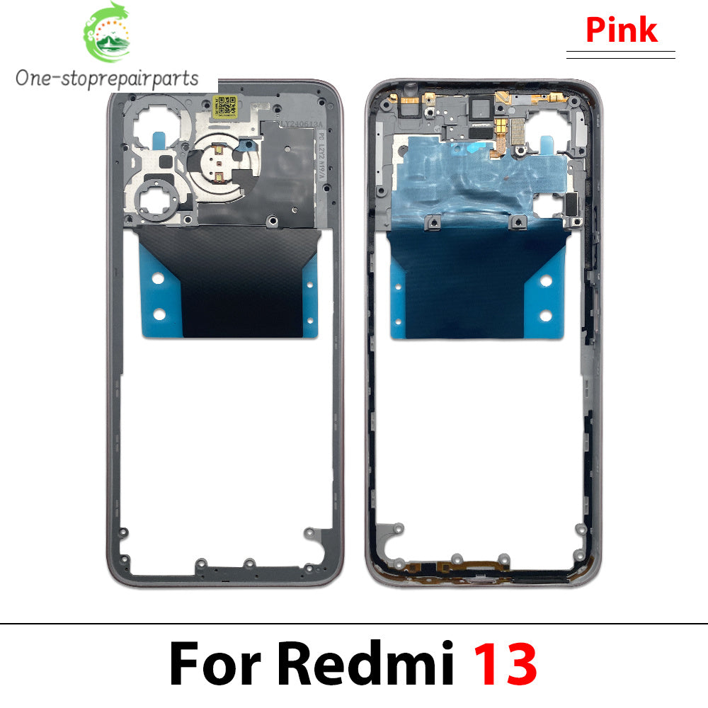 New Middle Frame For Xiaomi Redmi 12 13 13C 14C 4G 5G Door Housing Bezel Repair Parts Xiaomi  Xiao mi phone repair parts