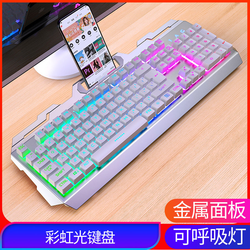 Accessories Game keyboard, mouse, earphones three-piece set, mechanical feel keyboard and mouse set