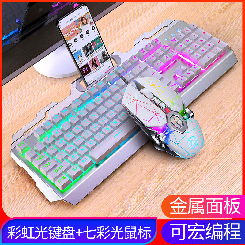 Accessories Game keyboard, mouse, earphones three-piece set, mechanical feel keyboard and mouse set