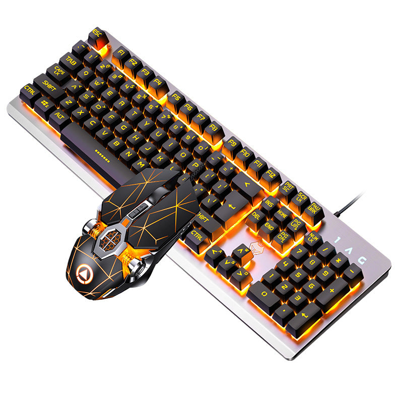 Accessories Game keyboard, mouse, earphones three-piece set, mechanical feel keyboard and mouse set