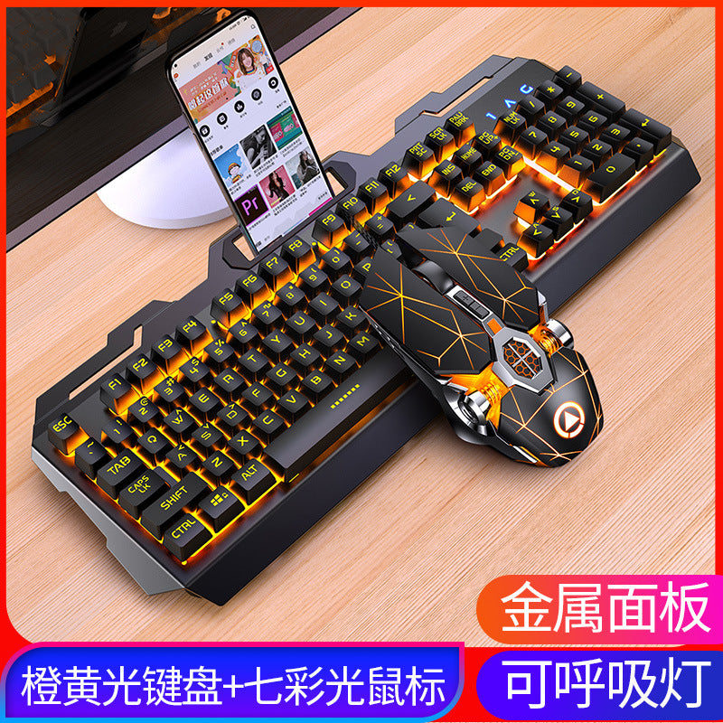 Accessories Game keyboard, mouse, earphones three-piece set, mechanical feel keyboard and mouse set