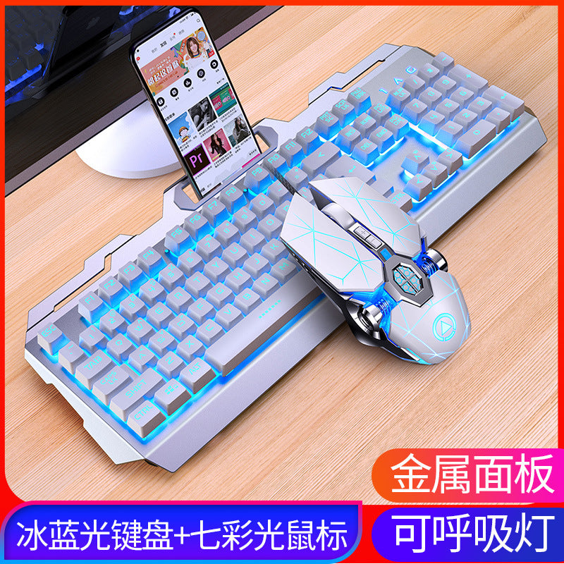 Accessories Game keyboard, mouse, earphones three-piece set, mechanical feel keyboard and mouse set