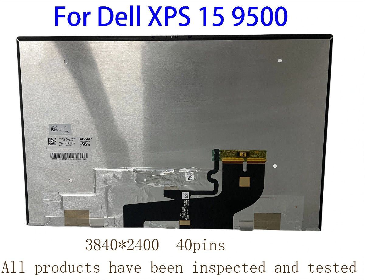 15.6Inch For Dell XPS 15 9500 9510 Precision 5550 5560 P91F P91F001 P91F002 P91F003 Screen LCD Touch Display Replacement Assembl Dell laptop repair parts