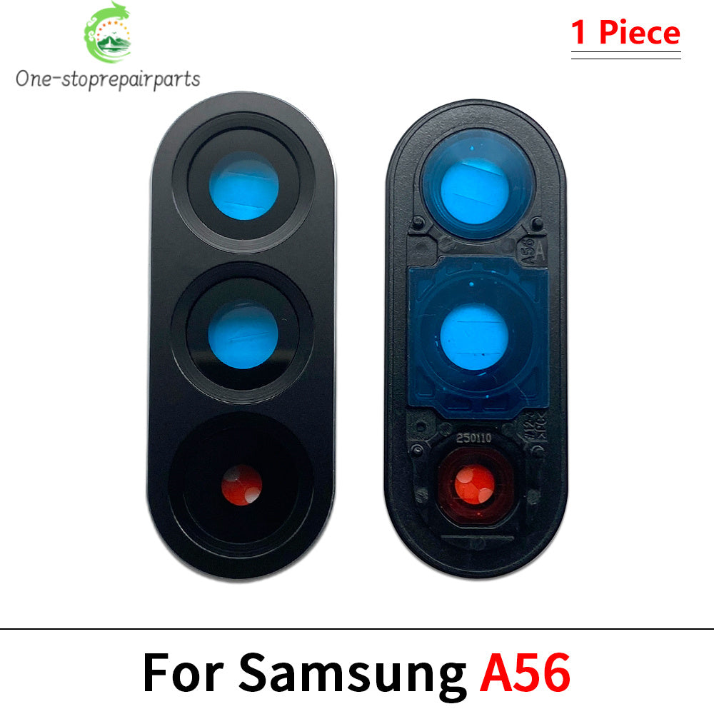 New Rear Camera Glass Lens Cover With Frame Holder For Samsung A26 A56 A34 A54 S24 Fe 5G Replacement Parts Samsung phone repair parts