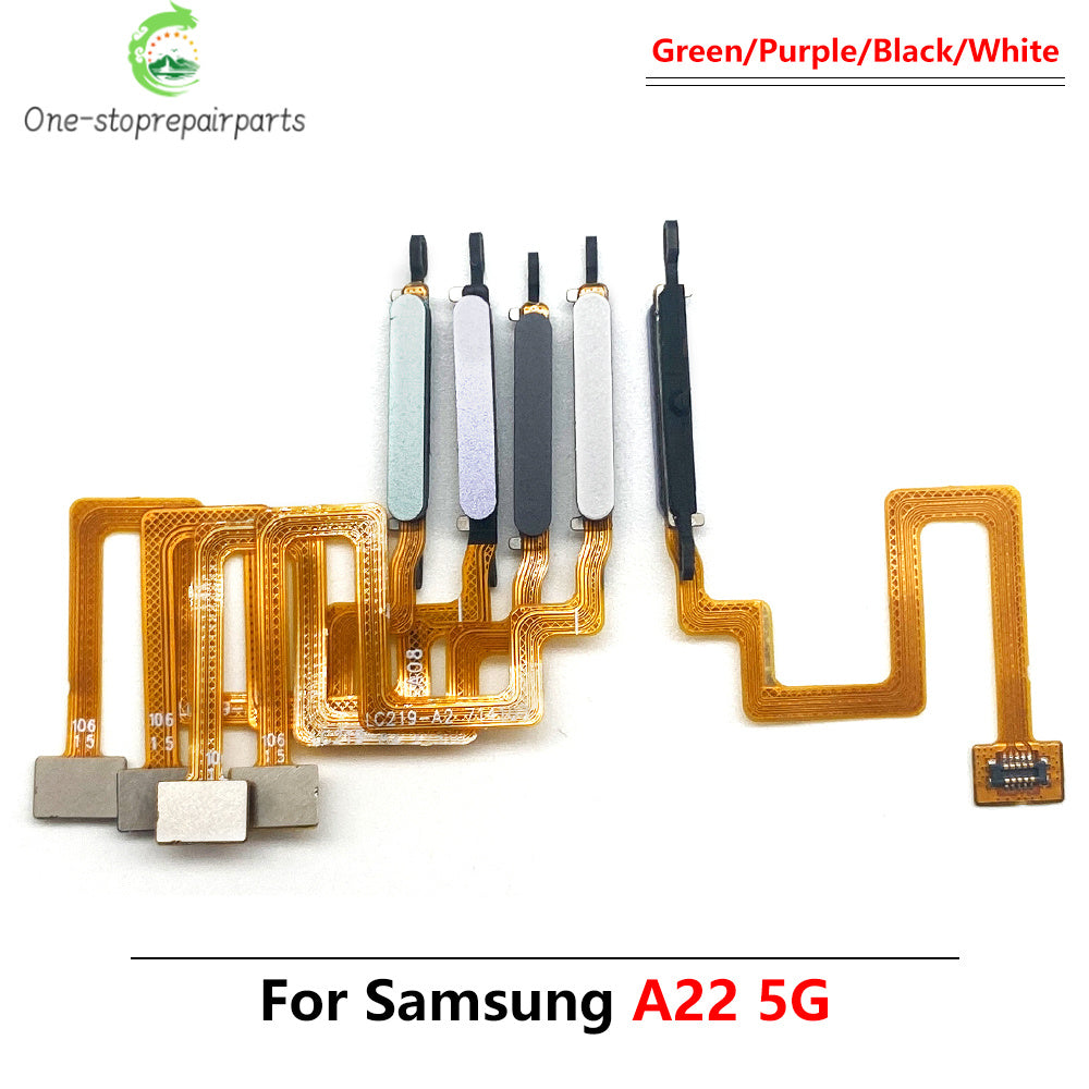 10Pcs, New For Samsung A22 A32 4G 5G Fingerprint Sensor Home Return Key Menu Button Flex Ribbon Cable Samsung phone repair parts