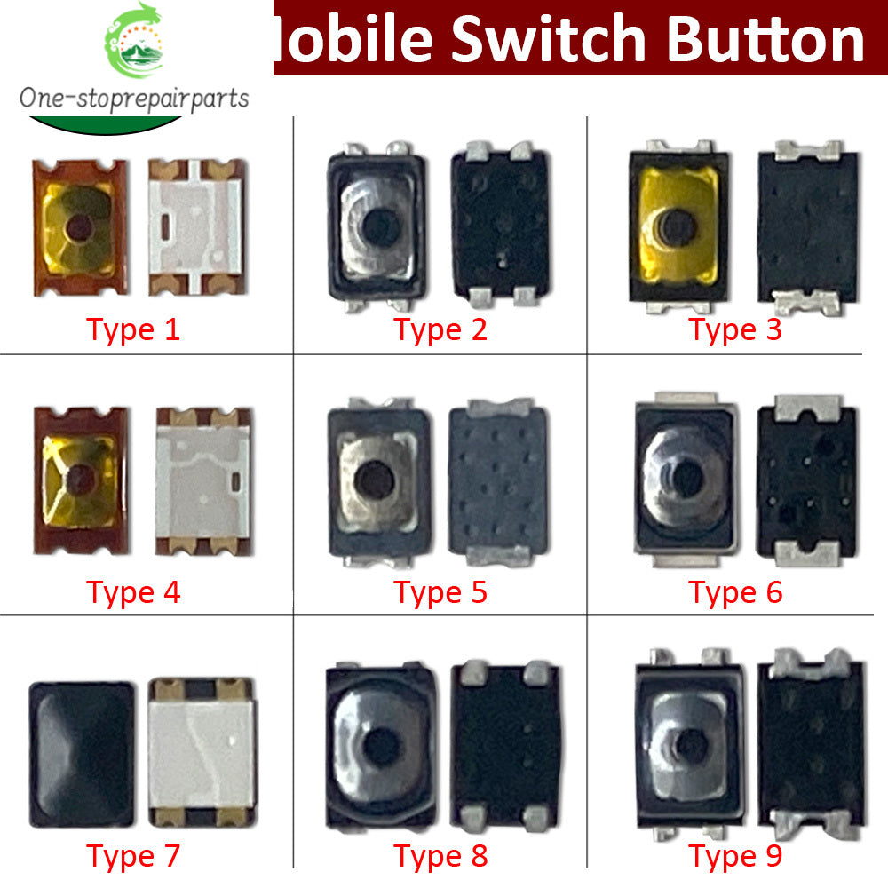 100Pcs,  Mobile Phone Tactile Push Button Switch Tact Micro Switch SMD On Off Inner Button For Iphone For Xiaomi For OPPO Xiaomi  Xiao mi phone repair parts