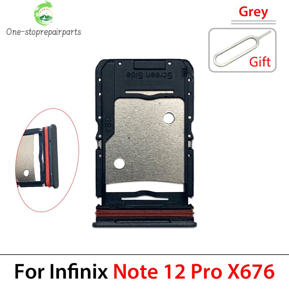 10Pcs, SIM Card Tray Slot Holder Adapter Accessories For infinix Note 7 8 8i 11 12 12i 30 40 Pro Lite VIP 4G 5G  infinix phone repair parts