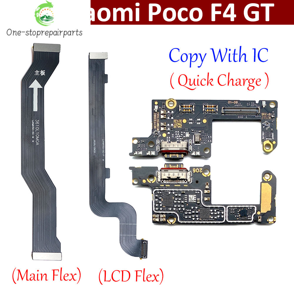 New For Xiaomi Poco F4 GT Redmi K50 Gaming USB Charging Port Dock Charger Plug Connector Board LCD Mainboard Main Flex Cable  Xiaomi  Xiao mi phone repair parts