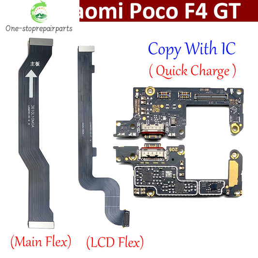 New For Xiaomi Poco F4 GT Redmi K50 Gaming USB Charging Port Dock Charger Plug Connector Board LCD Mainboard Main Flex Cable  Xiaomi  Xiao mi phone repair parts