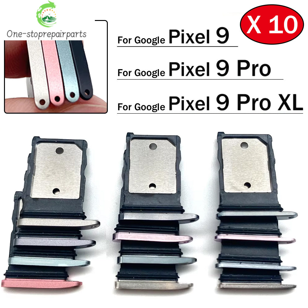 10Pcs, New For Google Pixel 9 / Pixel 9 Pro / Pixel 9 Pro XL SIM Card Slot SD Card Tray Holder Adapter Google Pixel phone repair parts