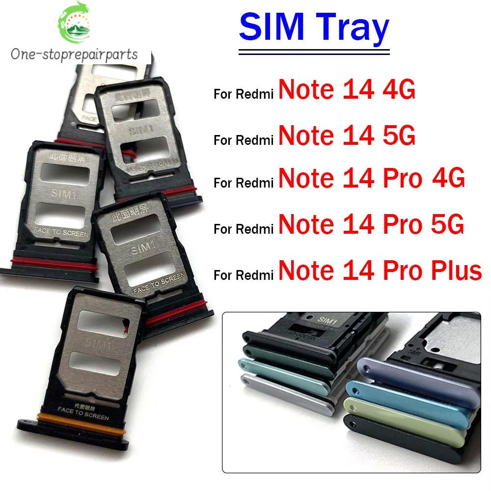 New SIM Card Slot SD Card Tray Holder Adapter For Xiaomi Redmi Note 14 Pro Plus 4G 5G  Xiaomi  Xiao mi phone repair parts