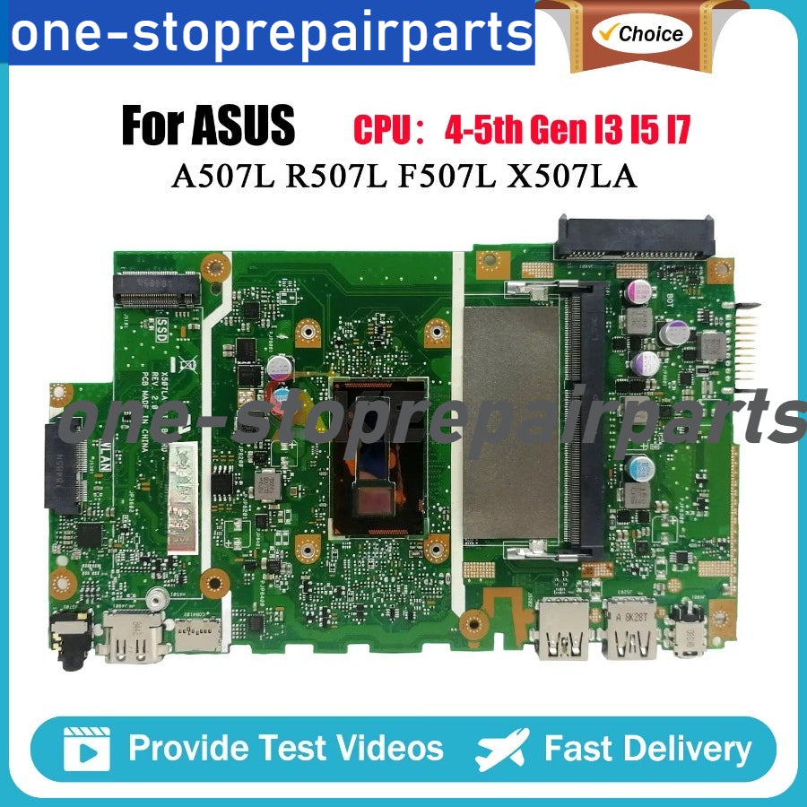X507MA Laptop Motherboard For ASUS X507LA F507MA X507M A507M R507M X507L Mainboard W/ N4000 N5000 I3 I5 I7-5th CPU 100% Working ASUS laptop repair parts