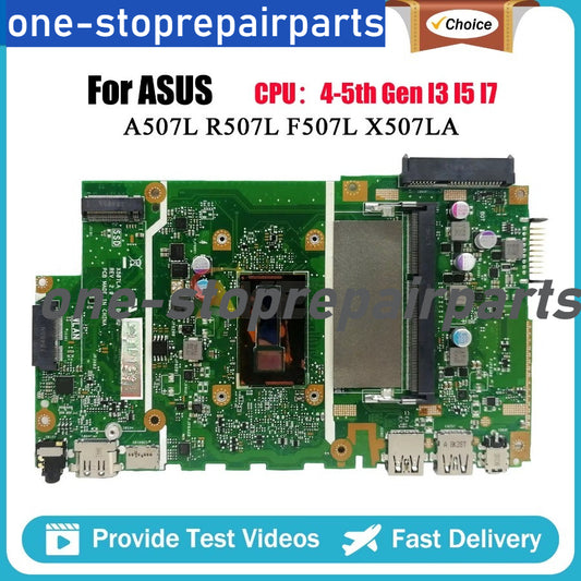 X507MA Laptop Motherboard For ASUS X507LA F507MA X507M A507M R507M X507L Mainboard W/ N4000 N5000 I3 I5 I7-5th CPU 100% Working ASUS laptop repair parts