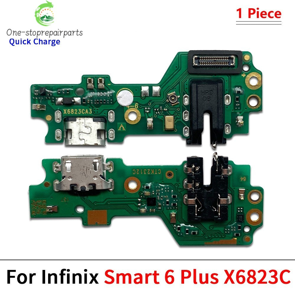 10Pcs，USB Charging Port Dock Charger Plug Connector Board Flex Cable For infinix Smart 4 5 6 7 8 HD Pro Plus X6511 X6512 X6823  infinix phone repair parts