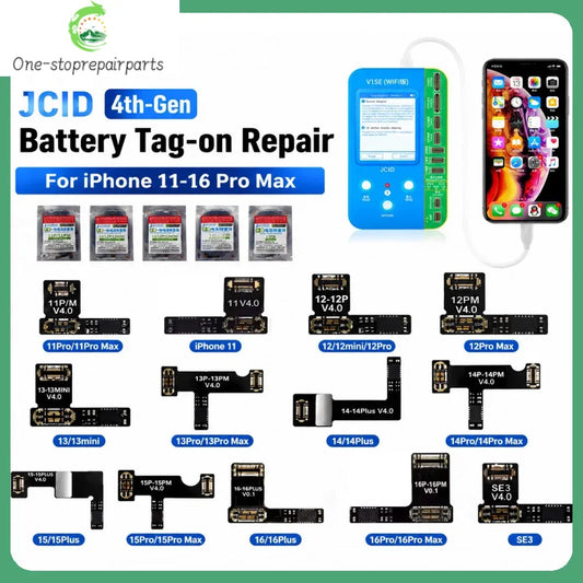 JCID 4th Gen Battery Repair Flex Tag On For iPhone 11 12 13 14 15 16 Pro Max Run Diagnostic Battery Health Write Edit 0 Cycle Professional Repair Tools