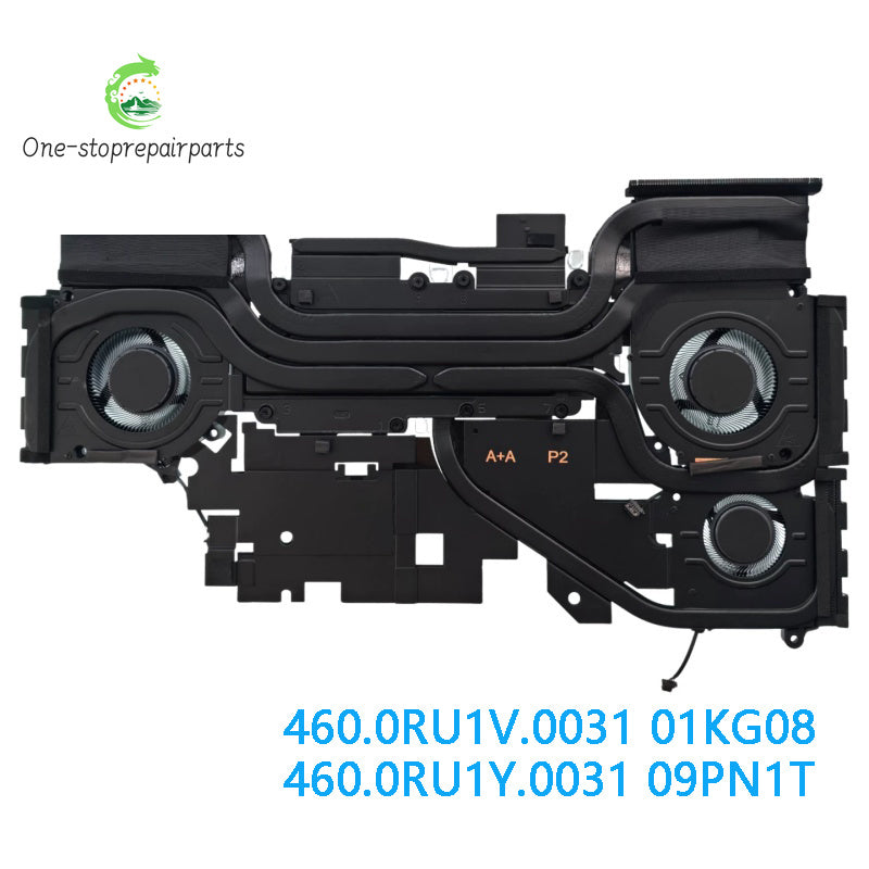 NEW ORIGINAL Laptop CPU GPU Cooling Fan With Heatsink For Dell Alienware m16 R1 460.0RU1V.0031 01KG08 460.0RU1Y.0031  Dell laptop repair parts 09PN1T Dell laptop repair parts