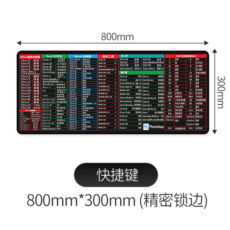 Mouse pad Large enlarged rubber table pad Mouse ++ non-slip keyboard pad Cartoon game desk pad Computer accessories