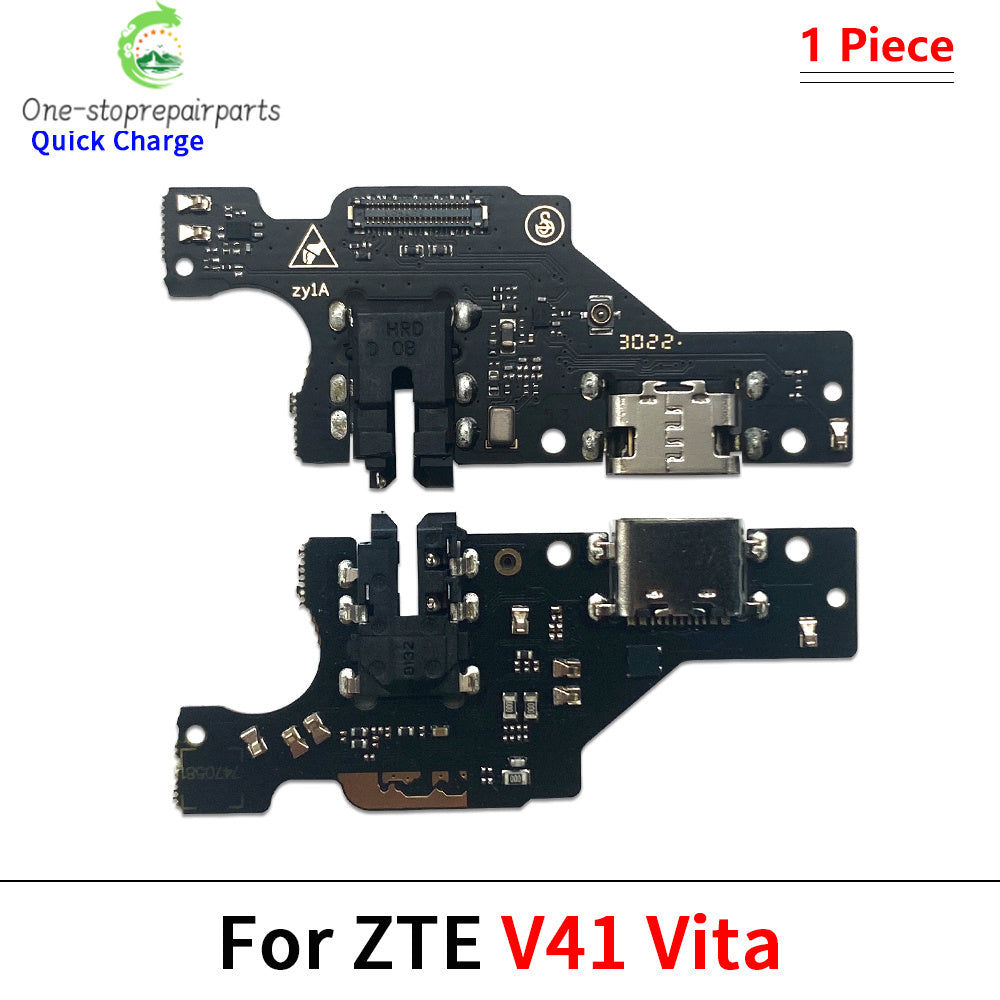 USB Charger Charging Dock Port Connector Flex Cable For ZTE V10 V30 V40 V50 V40s V41 V60 Vita Smart Design Axon 40 50 60 Lite ZTE phone repair parts