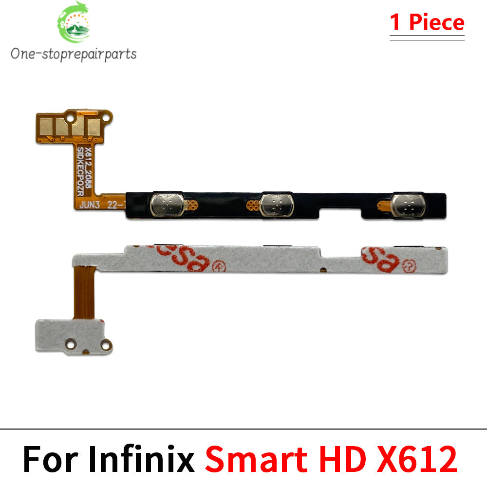 10Pcs, Volume Button Power On Off Button Flex Cable For infinix Smart 3 4 5 6 7 8 9 Pro HD Plus X612 X627 X6511 X6517 X6516  infinix phone repair parts