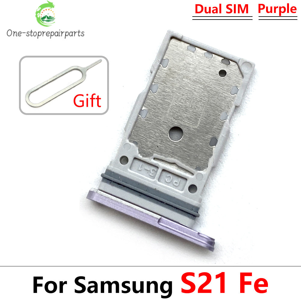 New For Samsung S21 S20 Plus Ultra Fe Dual SIM Card Slot SD Card Tray Holder Adapter Replacement Spare Parts Samsung phone repair parts