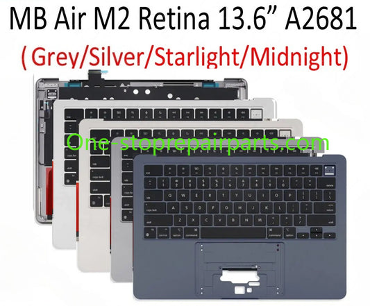 2022 New A2681 Topcase Palmrest US UK French German for Macbook Air 13" Retina M2 A2681 Top Case With Keyboard and Backlight Macbook repair parts