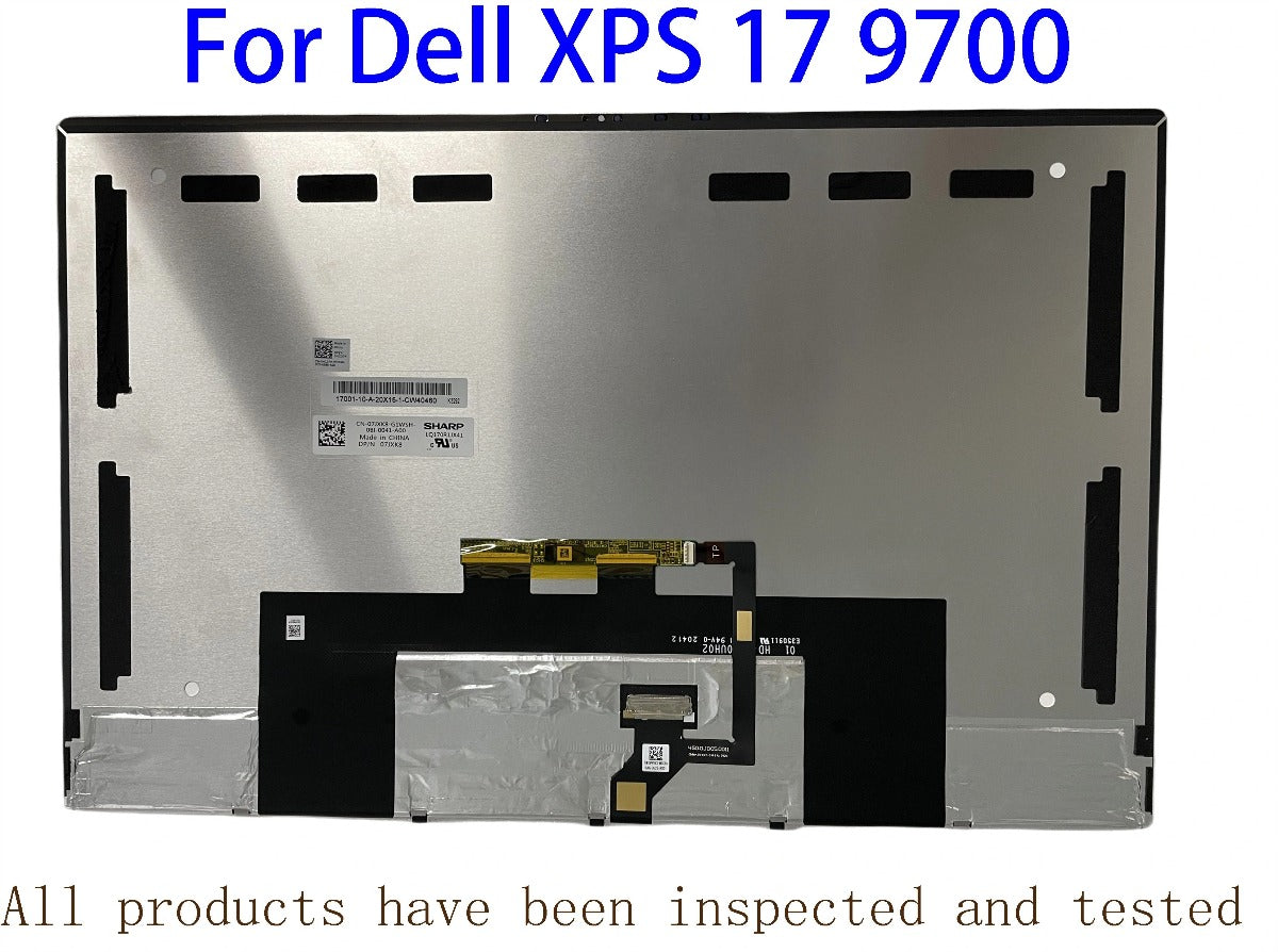 17 inch For Dell XPS 17 9700 9710 9720 4K Touch Screen Assembly 0T3MW9 00VW47 LQ170R1JX41 LQ0DASE454 4K UHD 3840x2400 Dell laptop repair parts