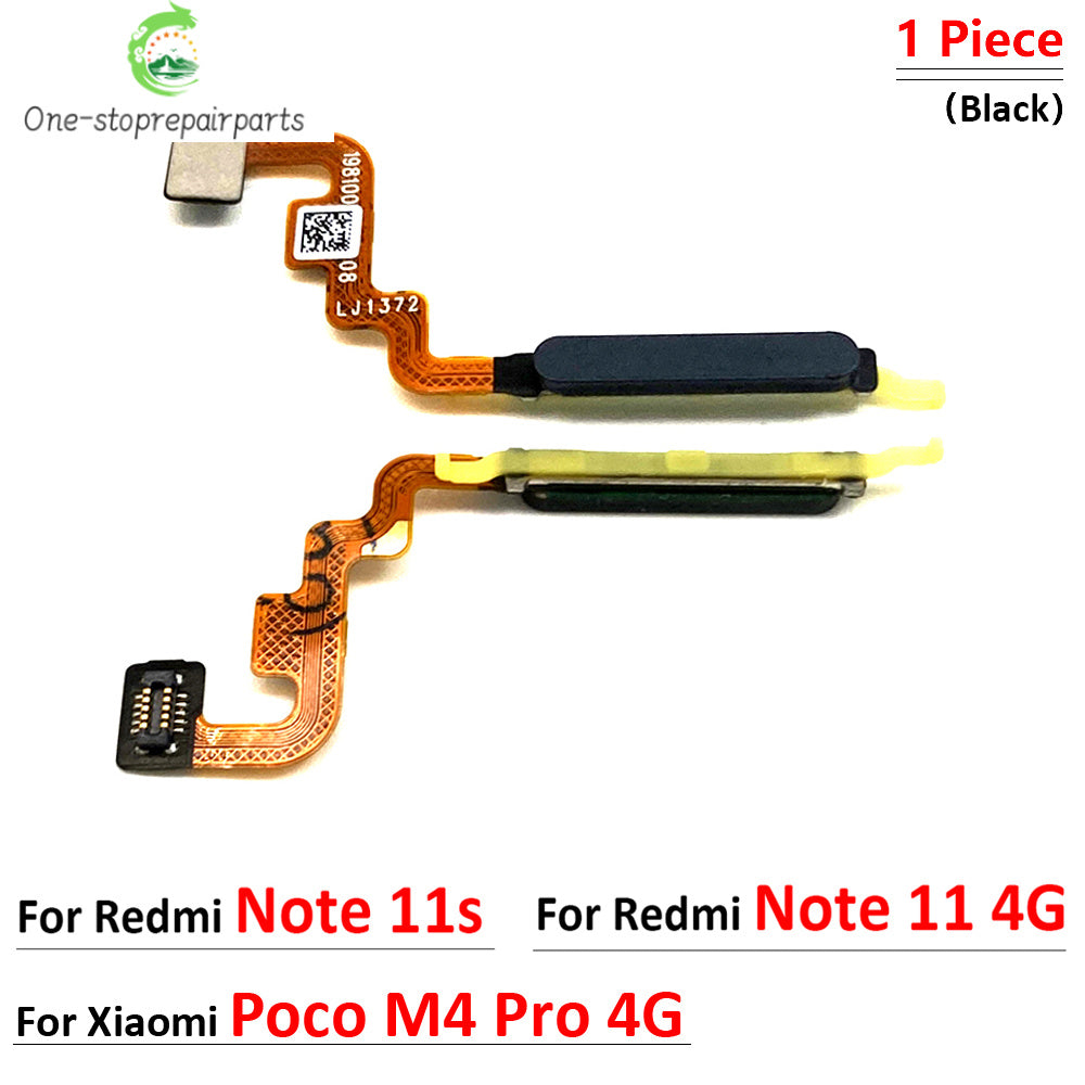 New Home Button FingerPrint Touch ID Sensor Flex Cable For Xiaomi Poco M4 Pro 4G 5G / Redmi Note 11 11s Pro Plus 4G 5G  Xiaomi  Xiao mi phone repair parts