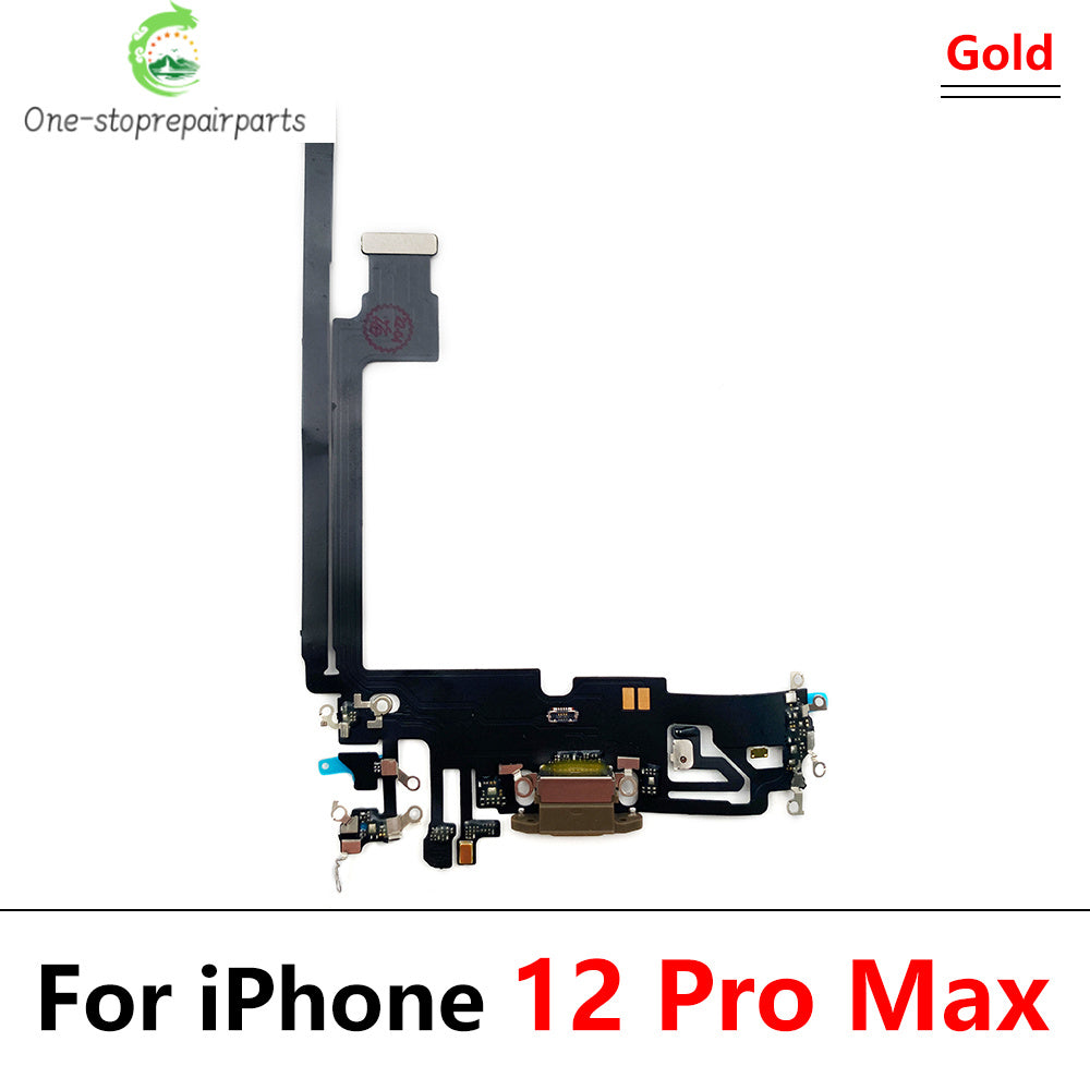 New USB Charging Port Charger Board Flex Cable For iPhone 12 Pro 12Pro Max Mini Dock Connector With Microphone iPhone phone repair parts