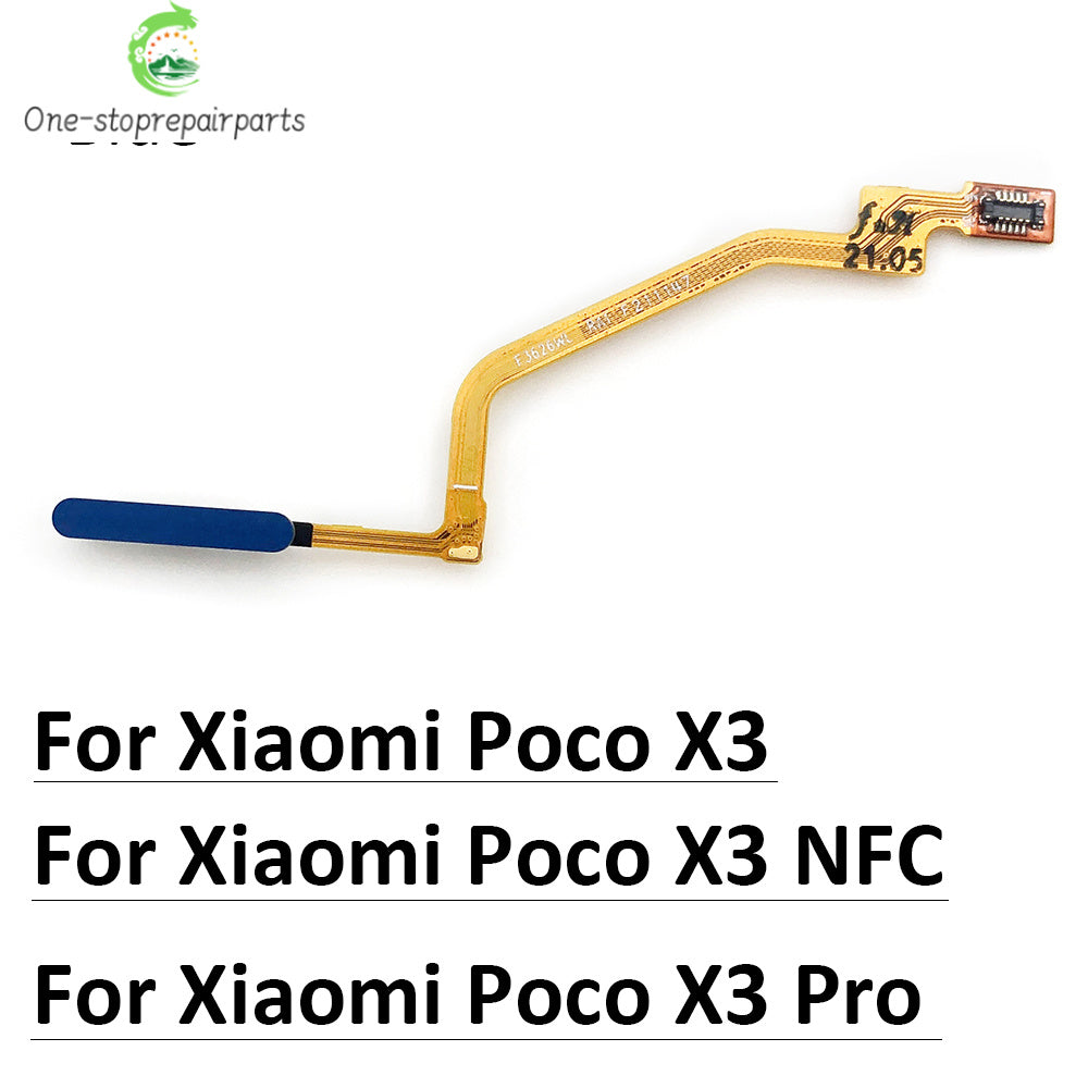Fingerprint For Xiaomi Redmi Note 9 10 Pro 9s Poco X3 Pro M3 Home Button Fingerprint Menu Return Key Sensor Flex Cable Xiaomi  Xiao mi phone repair parts