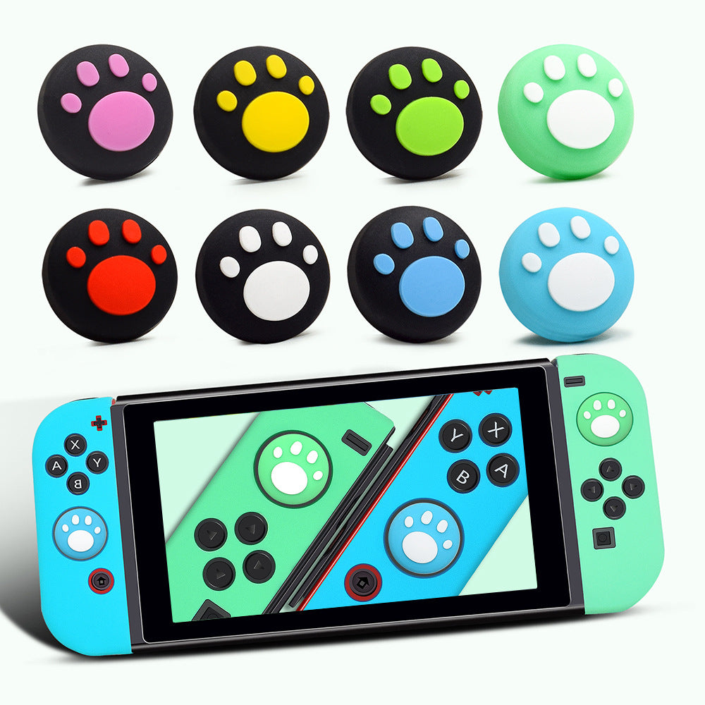 Suitable for Nintendo switch handle button cap Switch joycon rocker button cap Cat lying silicone cap