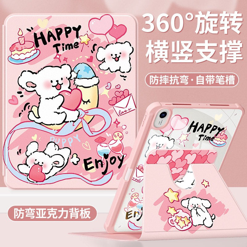 For Huawei matepadair protective case 2025 matepad11 tablet case padse with pen slot pro12.2 rotation 2023 all-inclusive 115s soft light version acrylic 2 cute cat Tablet Accessories