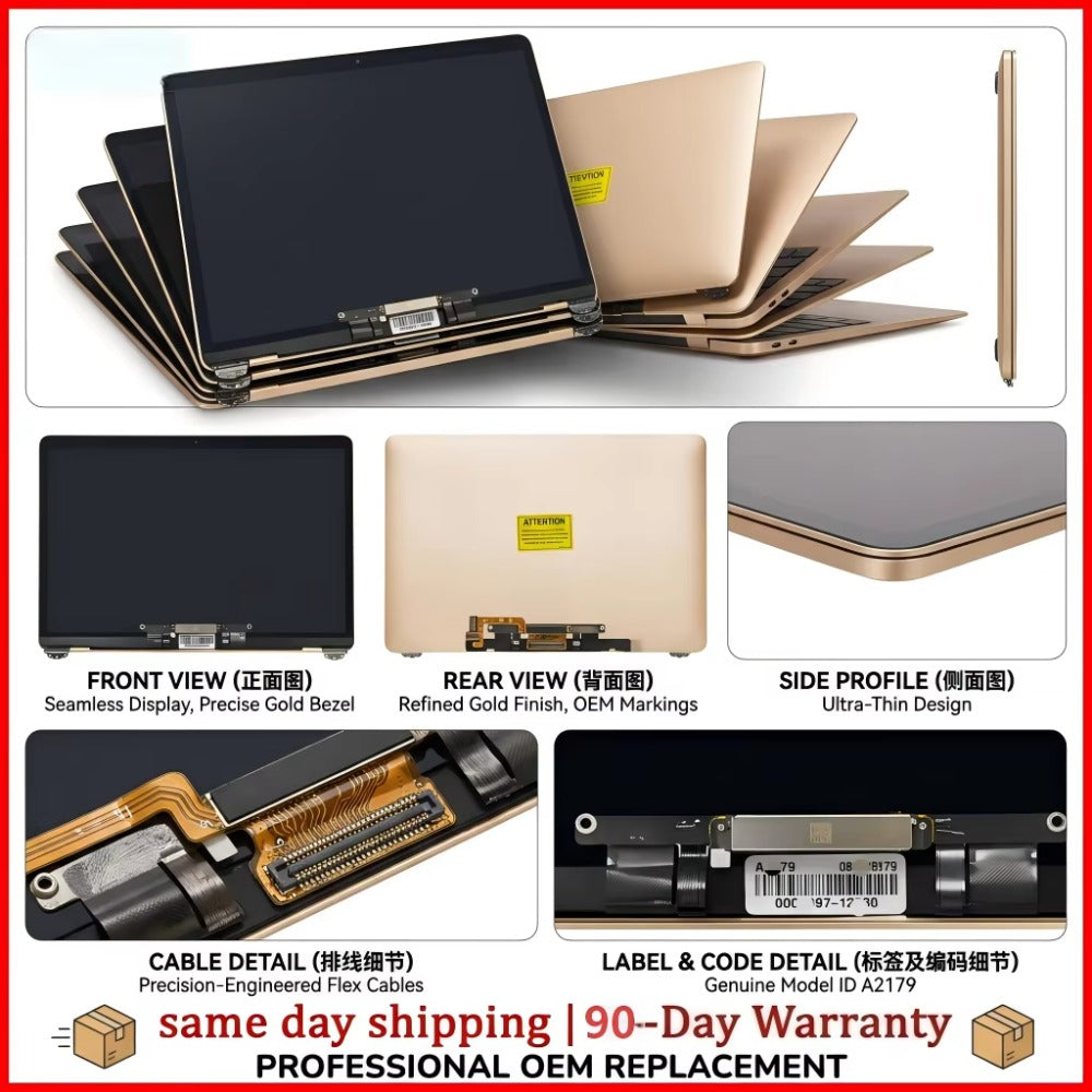 Grey/Silver/Gold New Replacement Monitor For Macbook Air A2337 M1 13.3' 2560 X 1600 Full LCD Screen Complete Assembly EMC3598 Macbook laptop repair parts