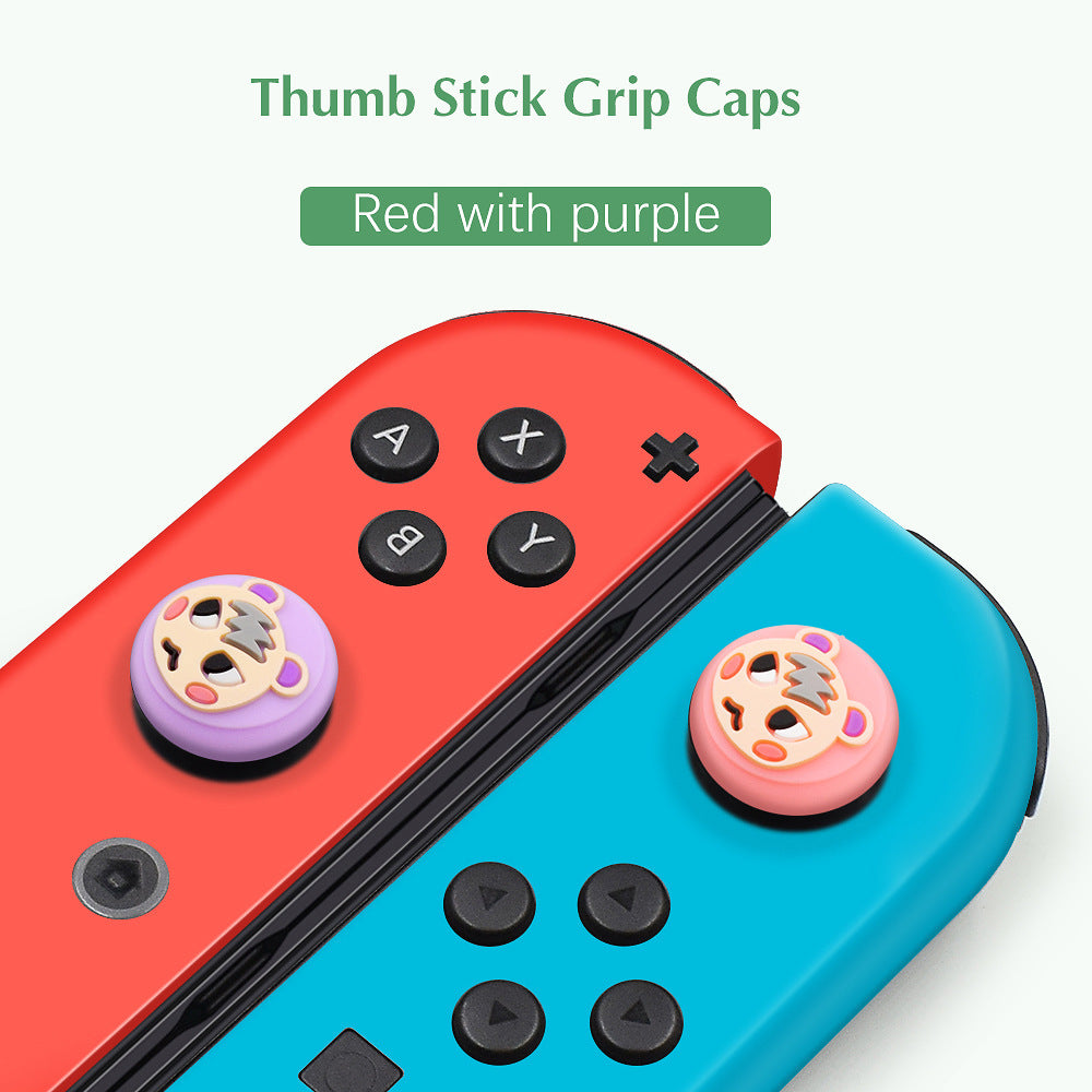 Suitable for Nintendo switch/lite handle silicone cap 3D joystick protective cap Animal Crossing button cap