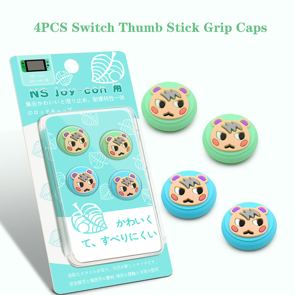 Suitable for Nintendo switch/lite handle silicone cap 3D joystick protective cap Animal Crossing button cap